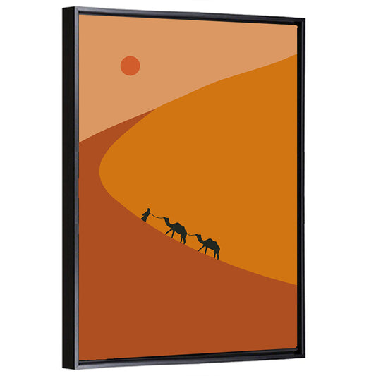 Minimalist Desert Caravan Wall Art