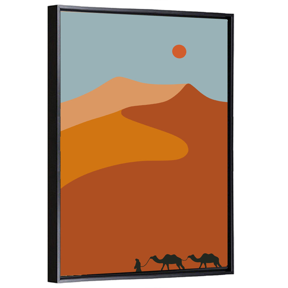 Desert Dunes with Camels Wall Art