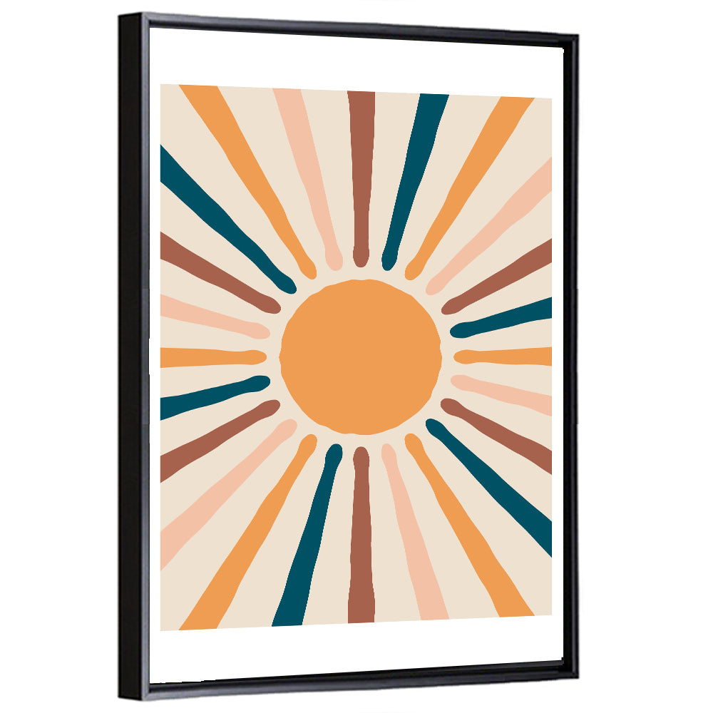 Boho Sunburst Abstract Wall Art