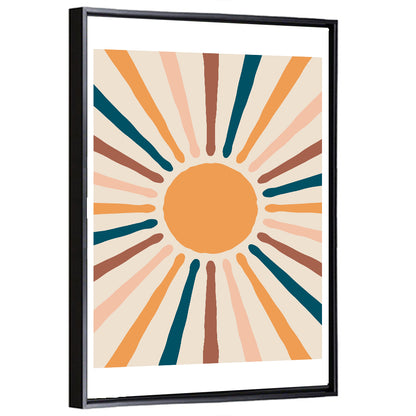 Boho Sunburst Abstract Wall Art