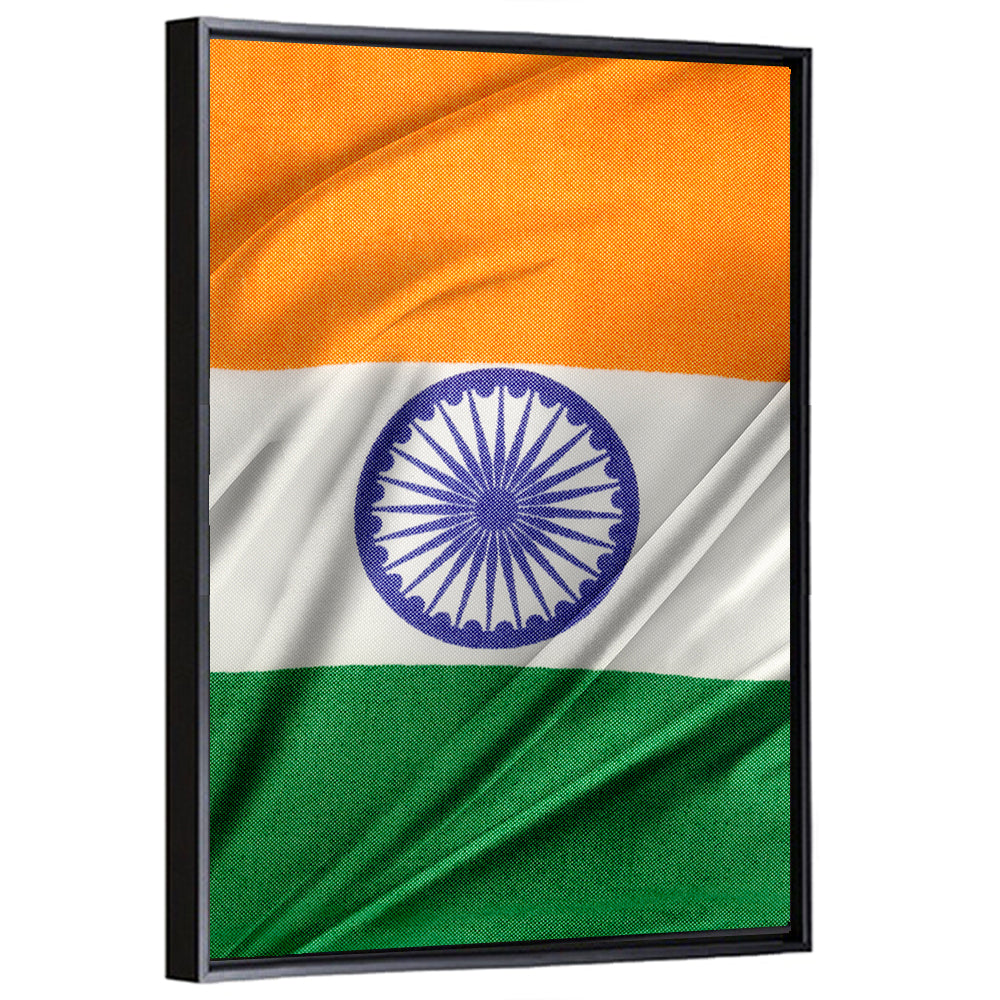 Indian Tricolor with Ashoka Chakra Wall Art