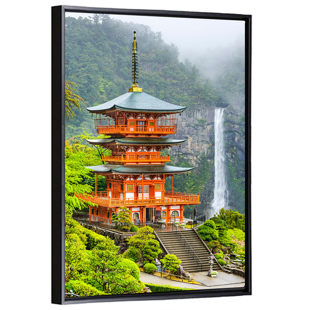 Seiganto-ji Pagoda at Nachi Falls Wall Art
