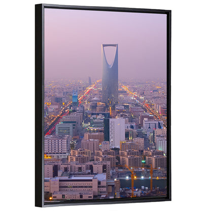 Kingdom Centre Riyadh at Dusk Wall Art