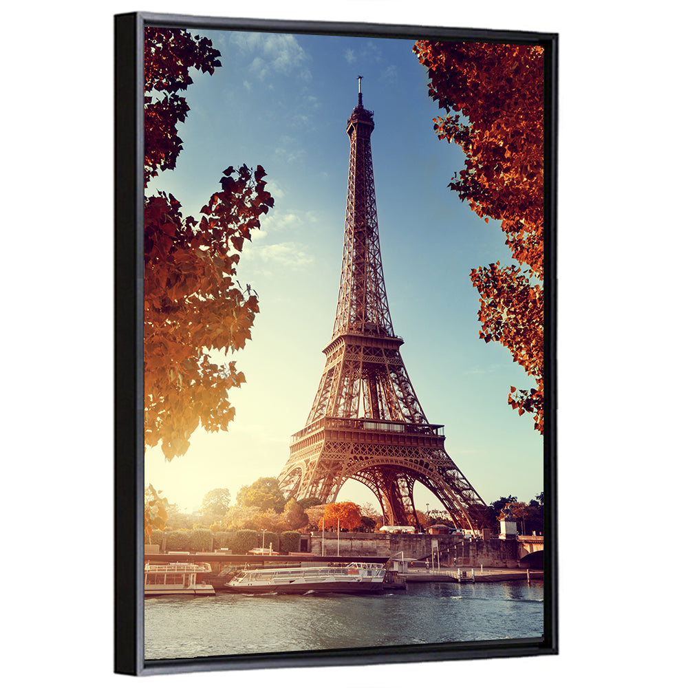 Autumn Seine with Eiffel Tower Wall Art