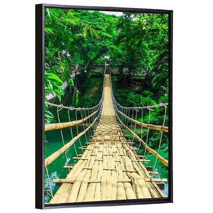 Bamboo Pedestrian Hanging Bridge Wall Art