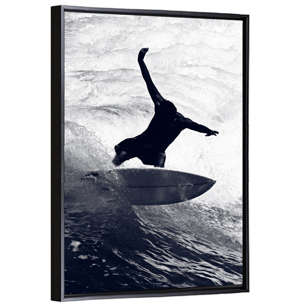 Dog Surfer Riding Waves Wall Art