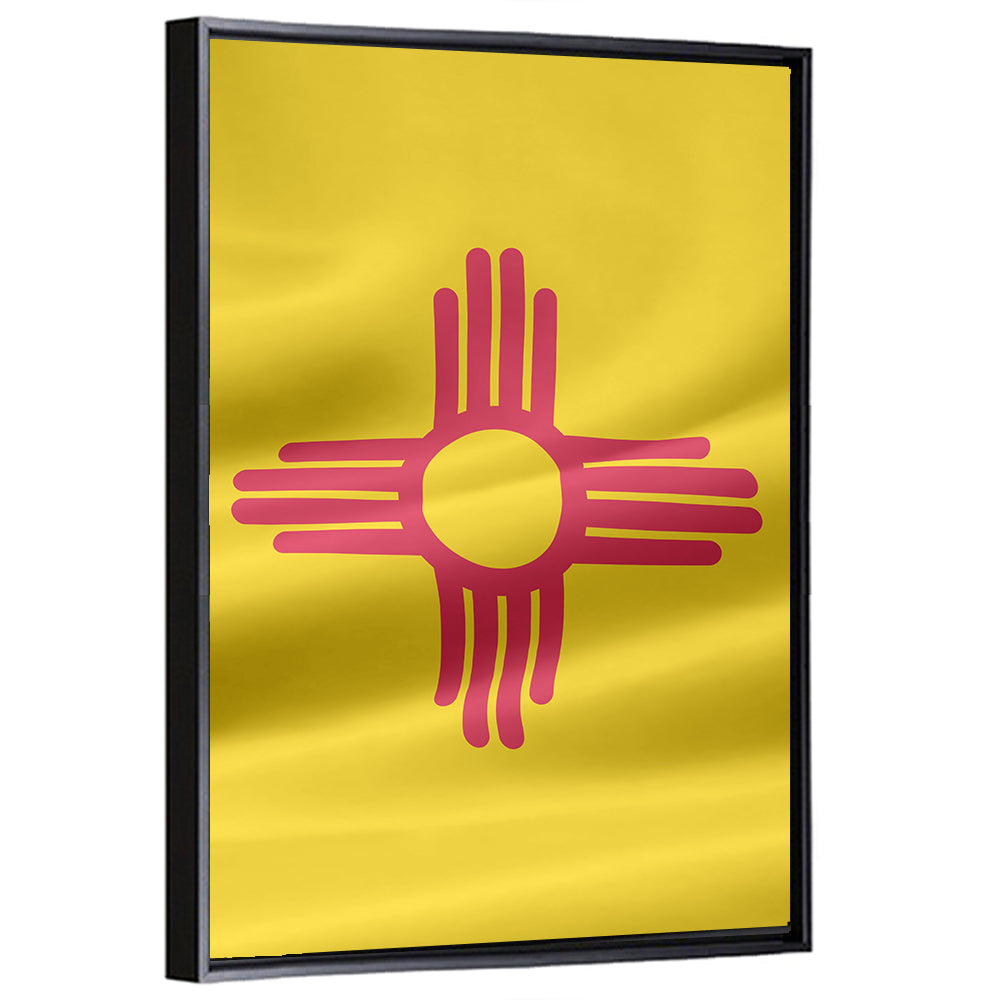 New Mexico Flag with Zia Symbol Wall Art