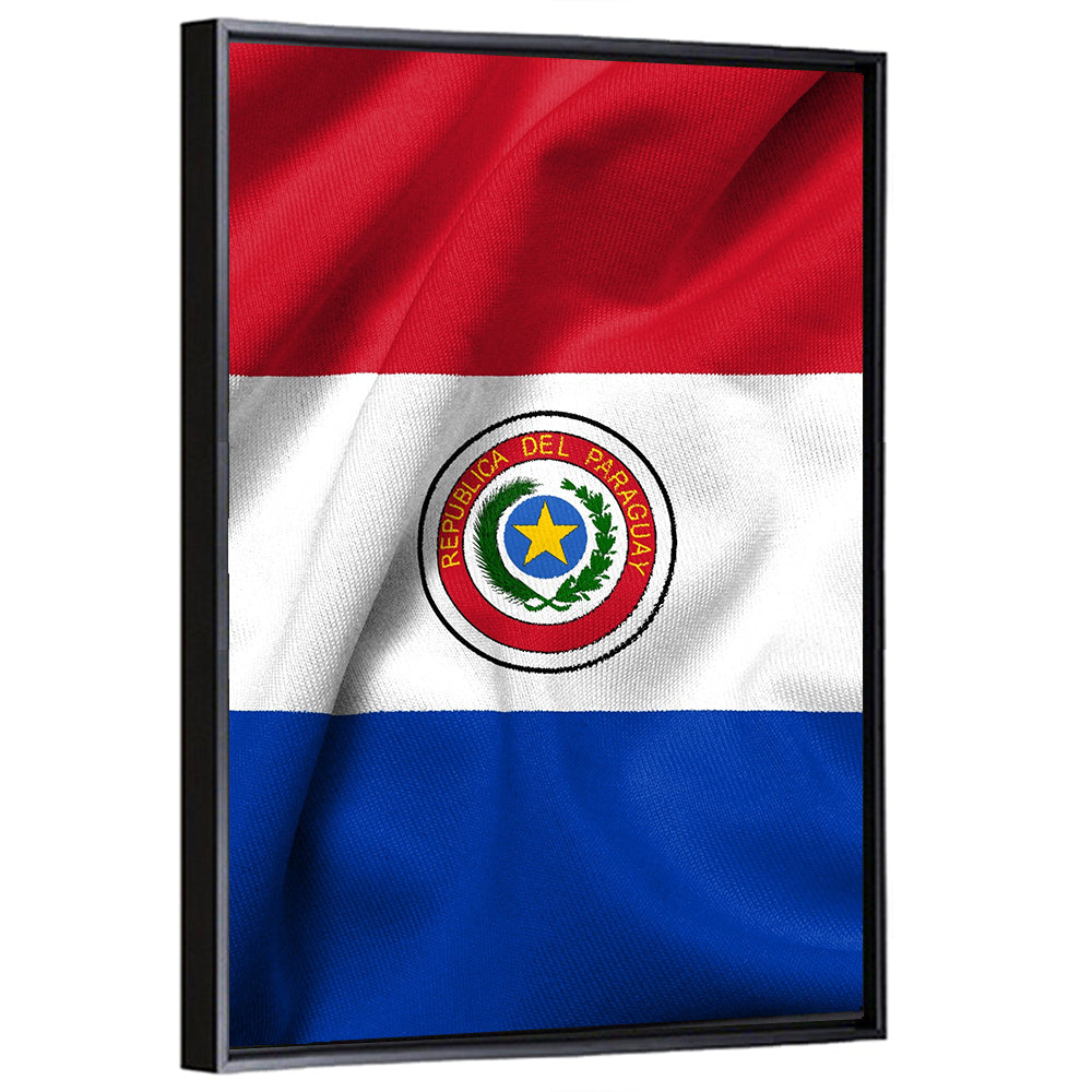 Paraguay Flag with Emblem Wall Art