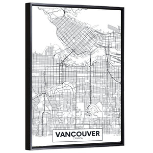 Vancouver City Map Wall Art