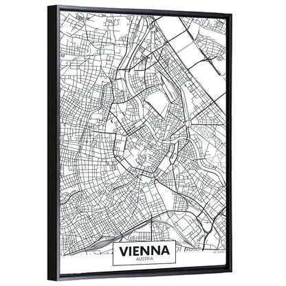 Vienna City Map Wall Art