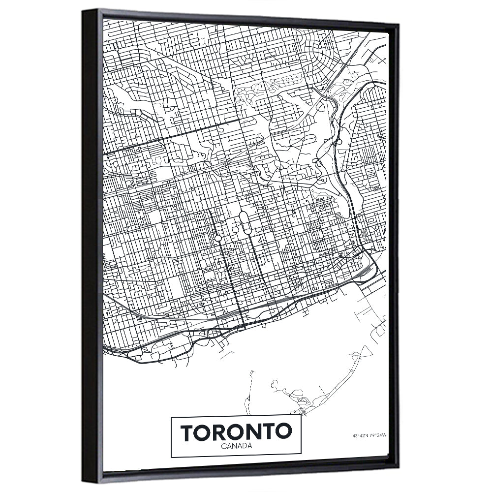 Toronto City Map Wall Art