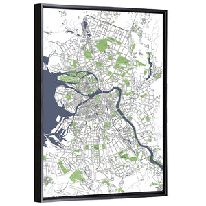 Map of Saint Petersburg, Russia Wall Art