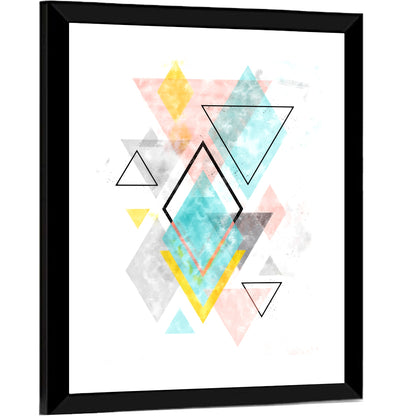 Scandinavian Diamond Geometry Wall Art