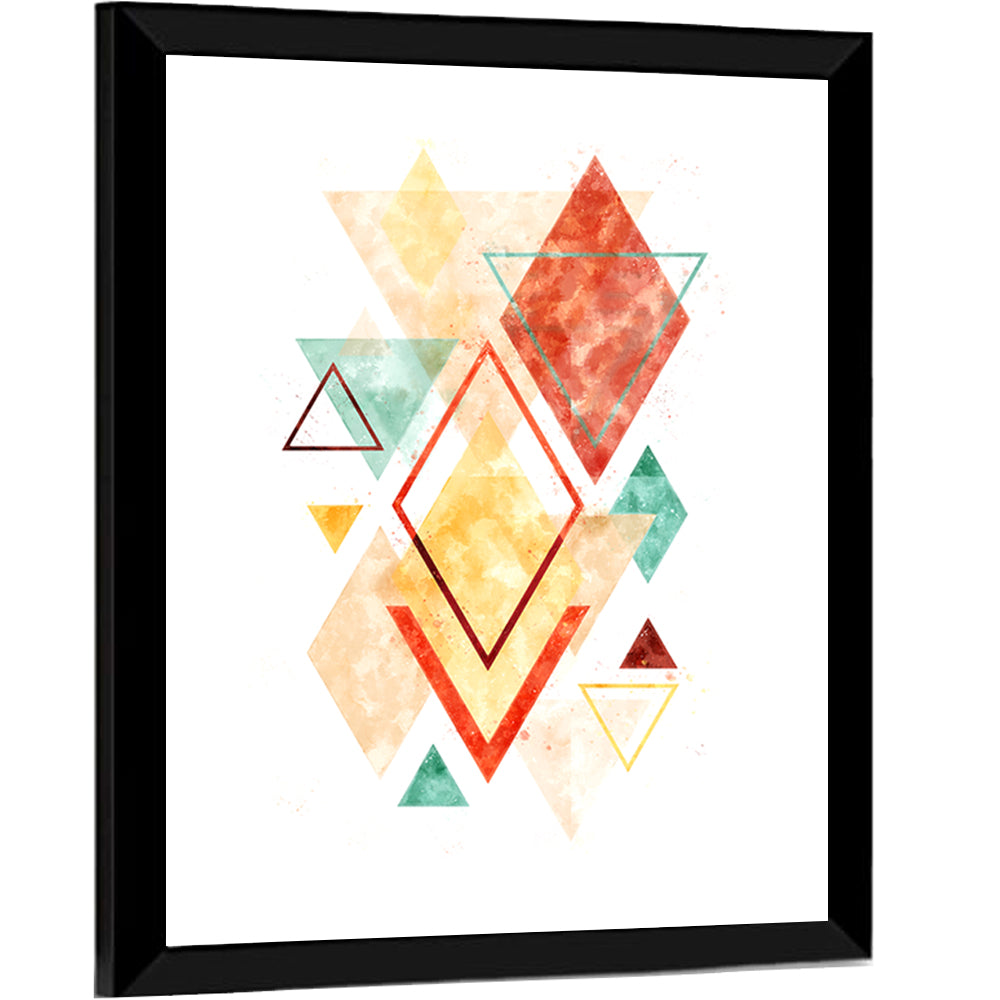 Scandinavian Geometric Diamond Wall Art