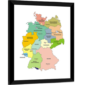 Map Of Germany Wall Art