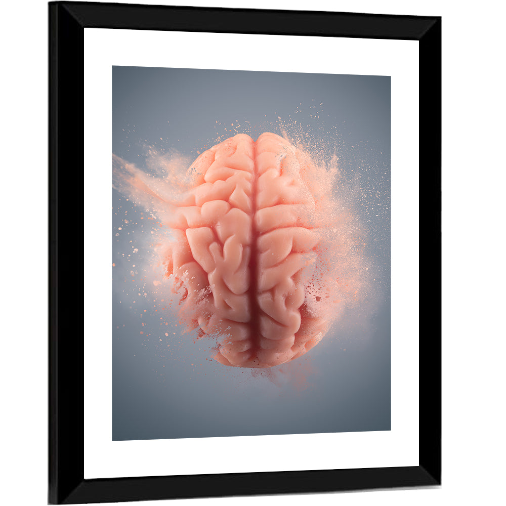 Anatomical Brain with Particles Wall Art