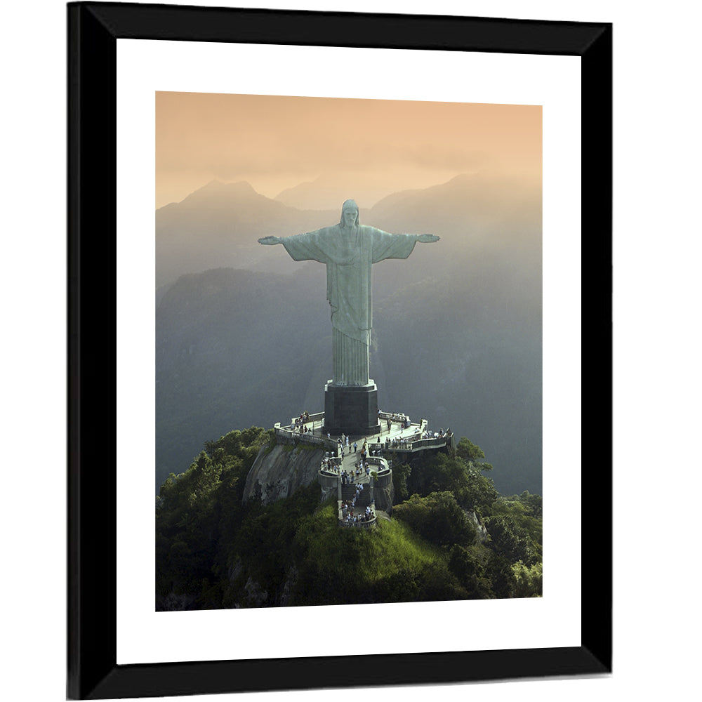 Christ the Redeemer at Golden Hour Wall Art
