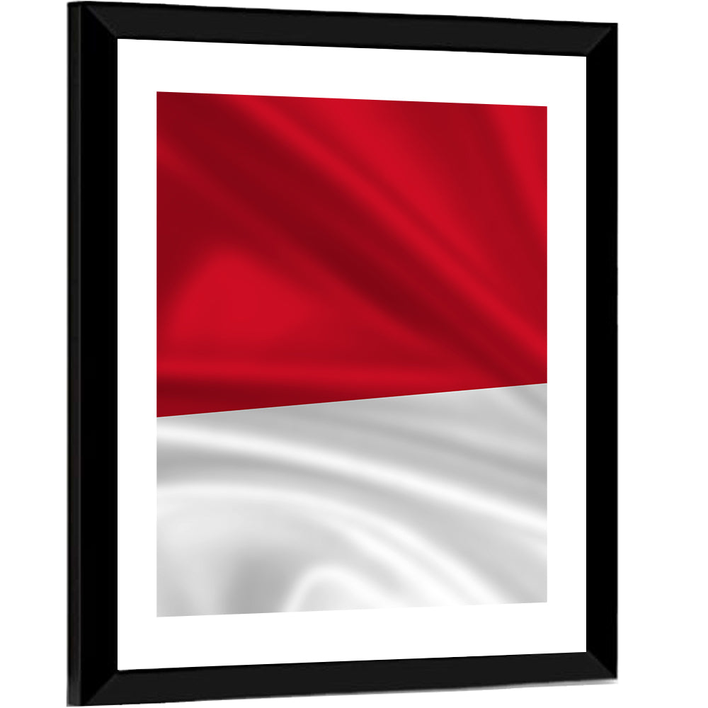 Flag Of Indonesia Monaco Wall Art