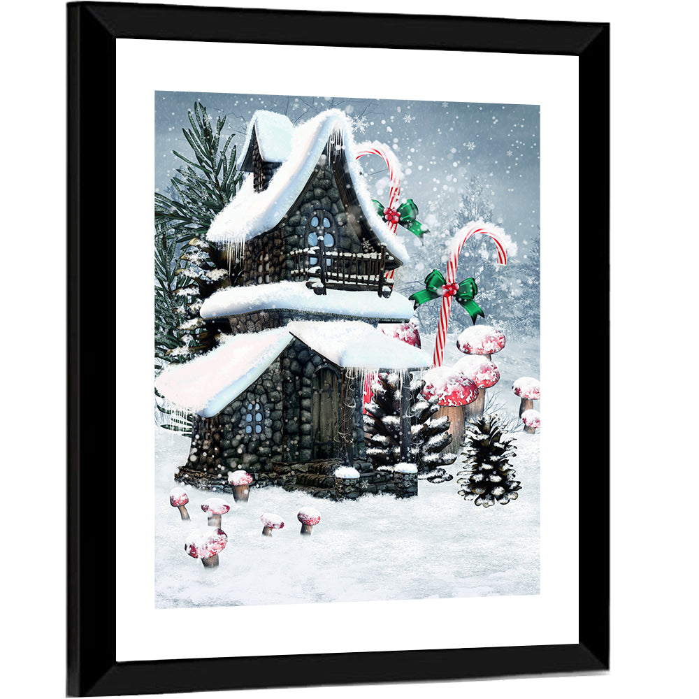 Snowbound Fairy Cottage Wall Art