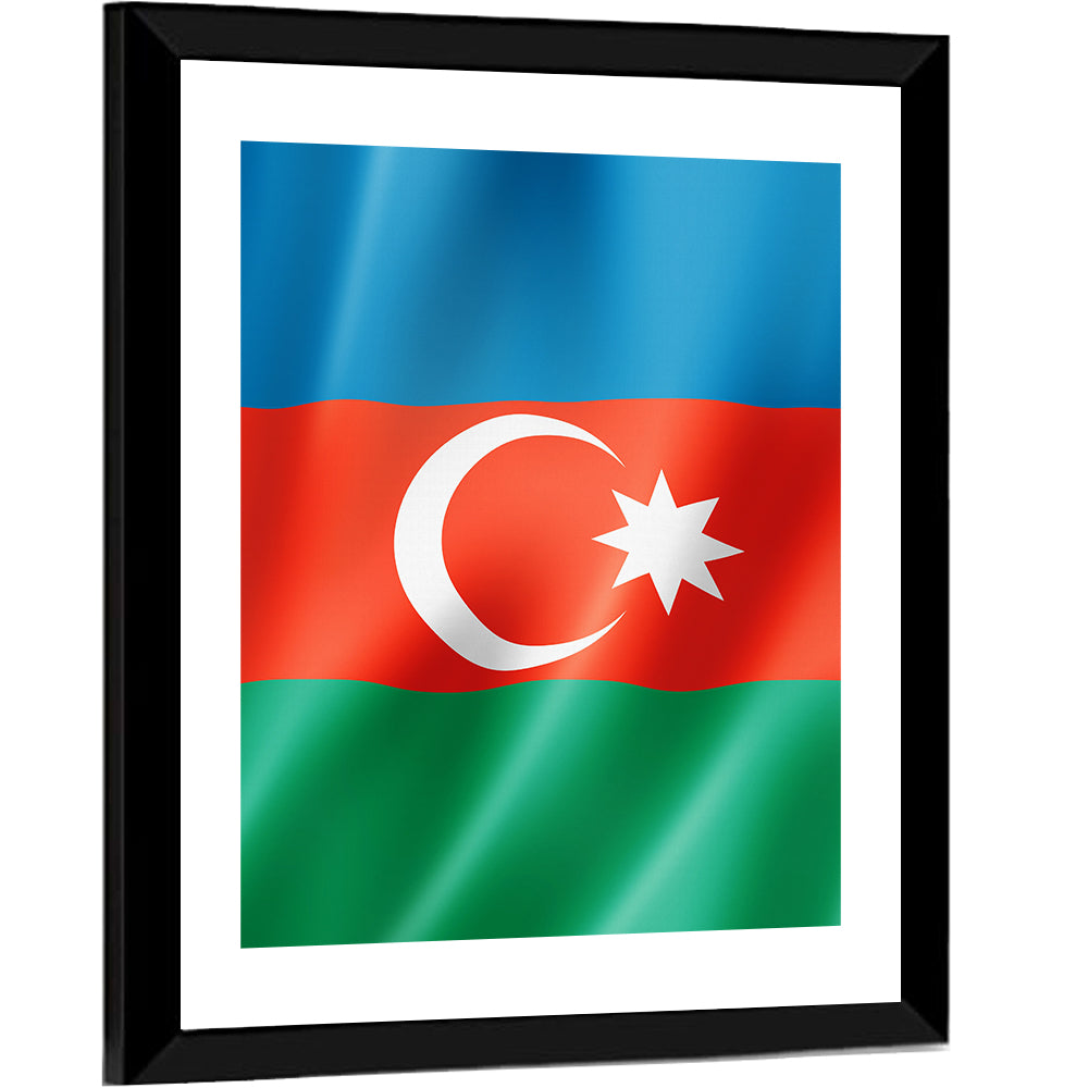 Flag Of Azerbaijan Wall Art