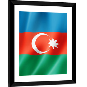 Flag Of Azerbaijan Wall Art