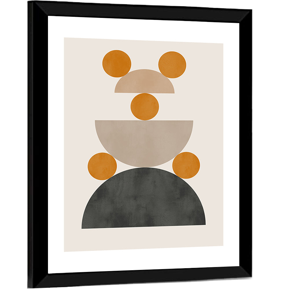 Stacked Geometric Shapes Wall Art