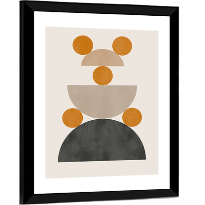 Stacked Geometric Shapes Wall Art