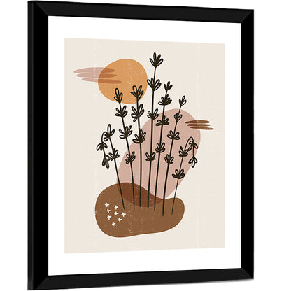 Lavender Botanical Minimalist Wall Art
