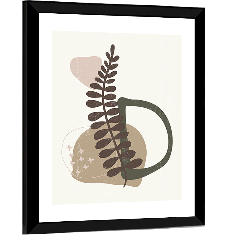 Letter D Botanical Vintage Wall Art