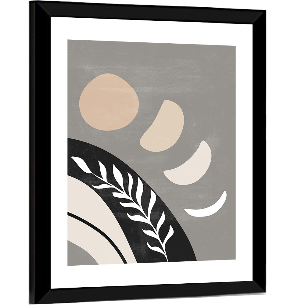 Crescent Moon Botanical Composition Wall Art