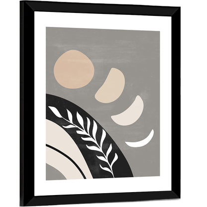 Crescent Moon Botanical Composition Wall Art