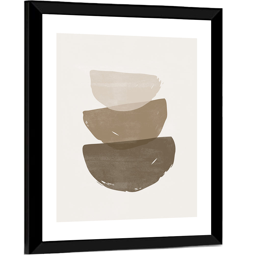 Sun and Moon Stacked Shapes Wall Art