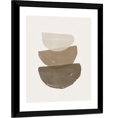 Sun and Moon Stacked Shapes Wall Art