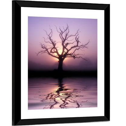 Bare Tree at Dawn Wall Art