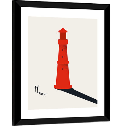 Red Lighthouse Vision Wall Art