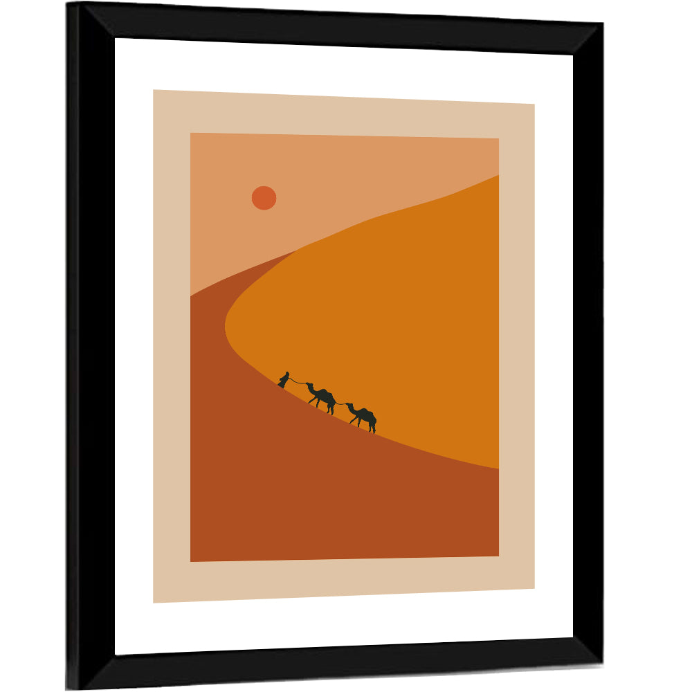 Minimal Desert Caravan Wall Art