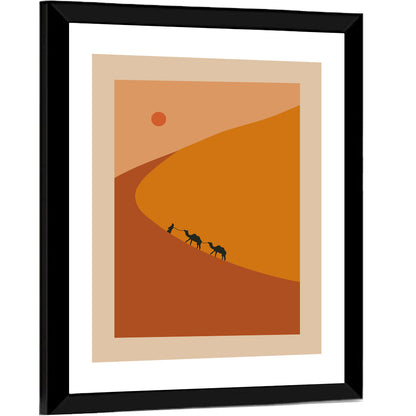 Minimal Desert Caravan Wall Art