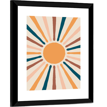 Boho Sunburst Abstract Wall Art