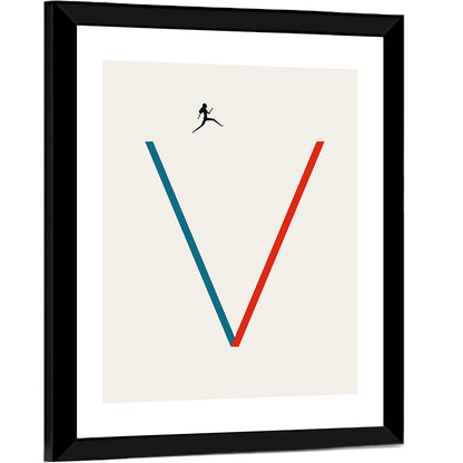 Victory V Runner Silhouette Wall Art