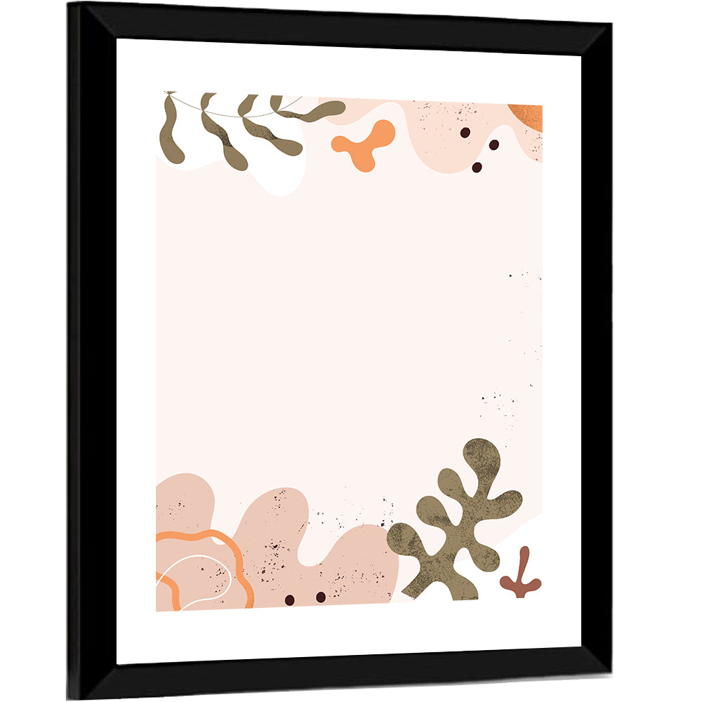 Layered Botanical Frame Composition Wall Art
