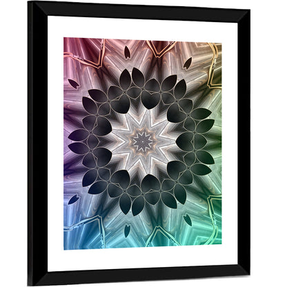 Kaleidoscope Leaf Mandala Wall Art