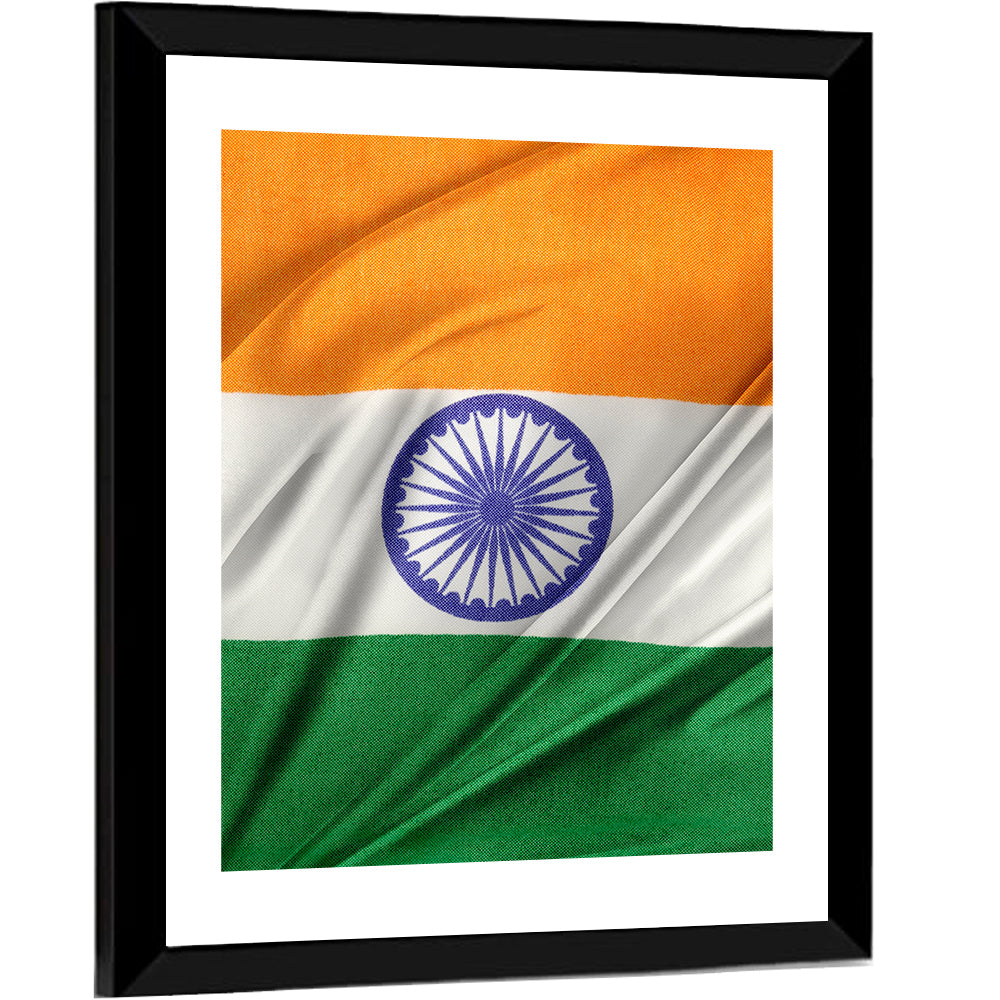 Indian Tricolor with Ashoka Chakra Wall Art