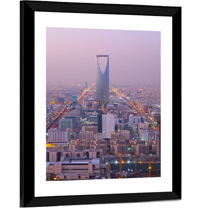 Kingdom Centre Riyadh at Dusk Wall Art