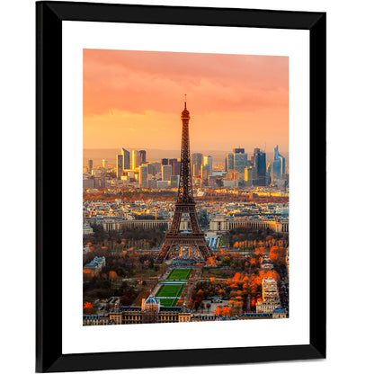 Eiffel Tower at Golden Twilight Wall Art