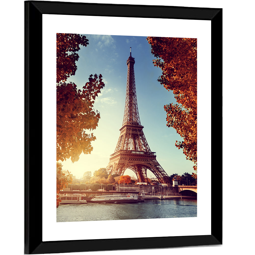 Autumn Seine with Eiffel Tower Wall Art