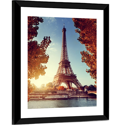 Autumn Seine with Eiffel Tower Wall Art