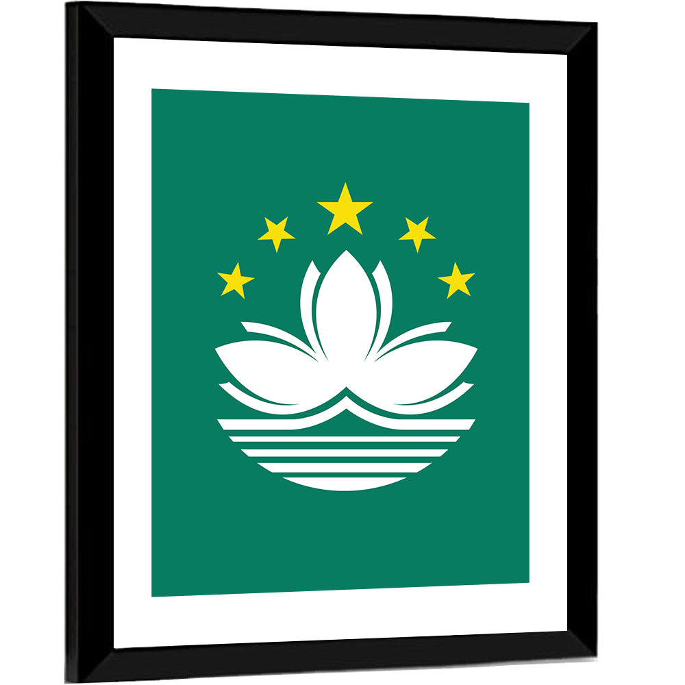 Macau Flag Emblem Wall Art