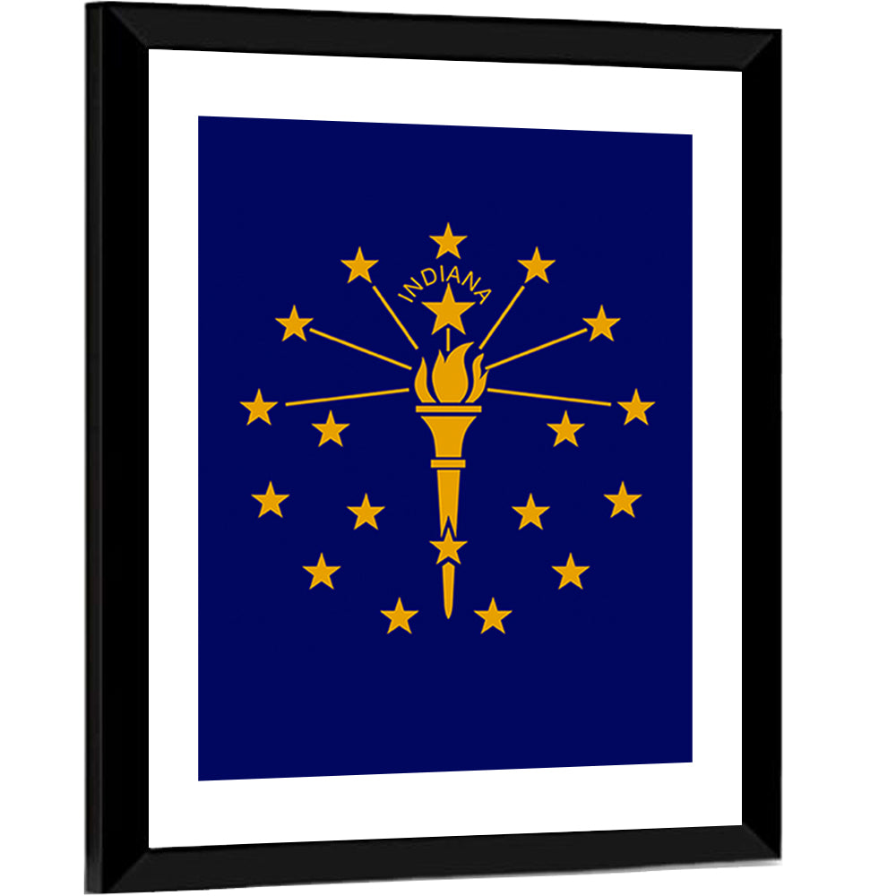 Indiana State Flag Graphic Wall Art