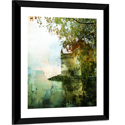 Chillon Castle Reflection Wall Art