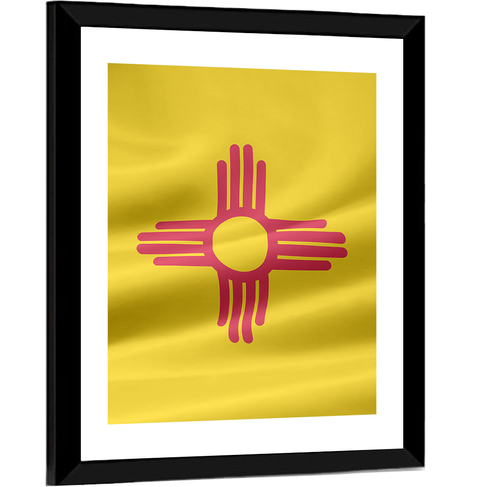 New Mexico Flag with Zia Symbol Wall Art